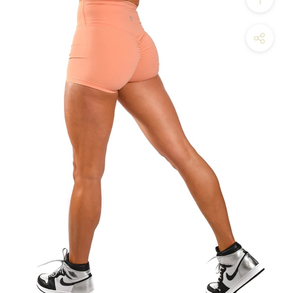 TYC Resilient Scrunch Shorts- Cantaloupe